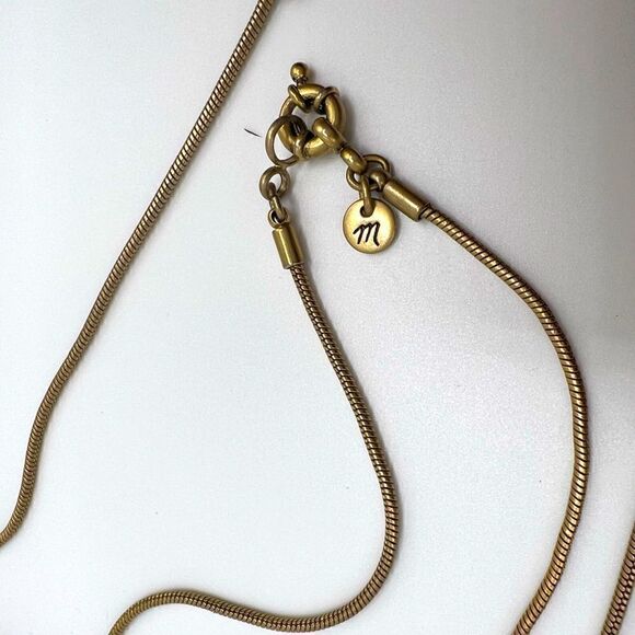 *3/$20* Madewell black, gold tone and rhinestone long necklace - Picture 2 of 4